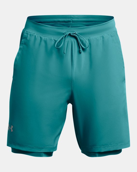 Men's UA Launch 2-in-1 7" Shorts, Blue, pdpMainDesktop image number 4